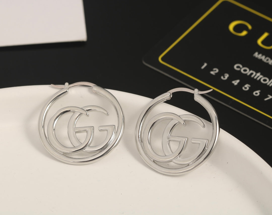 Gucci Double 18K Gold Earrings