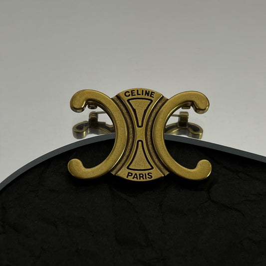 Celine Vintage 18K Gold Brooch