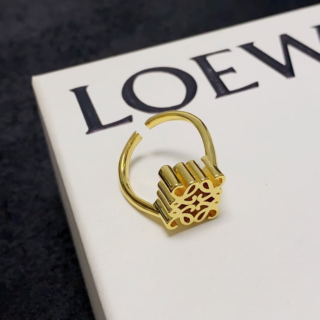 LOEWE Anagram Single Anagram 18K Gold Ring