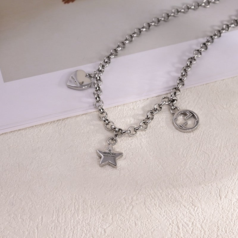 Gucci Double Star Chain 18K Gold Necklace