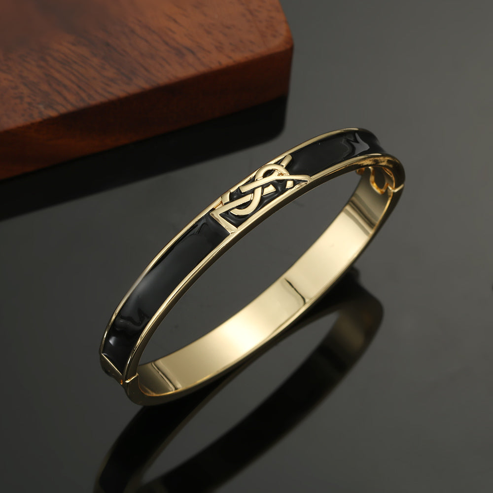 YSL Black 18K Gold Bracelet