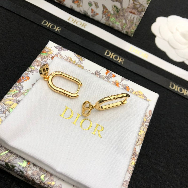 Dior Diamond 18K Gold Earrings
