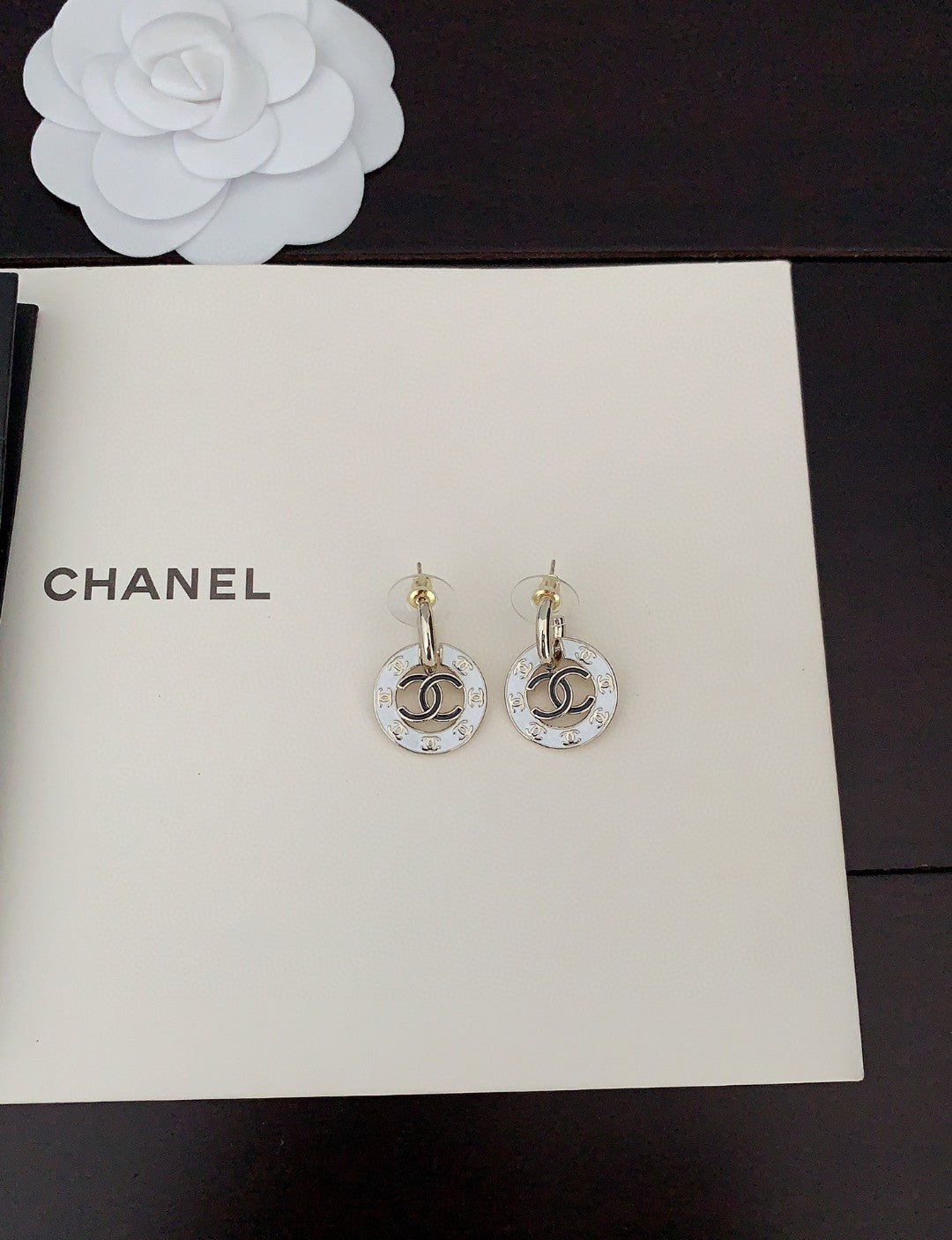 Chanel Circle 18K Gold Earrings