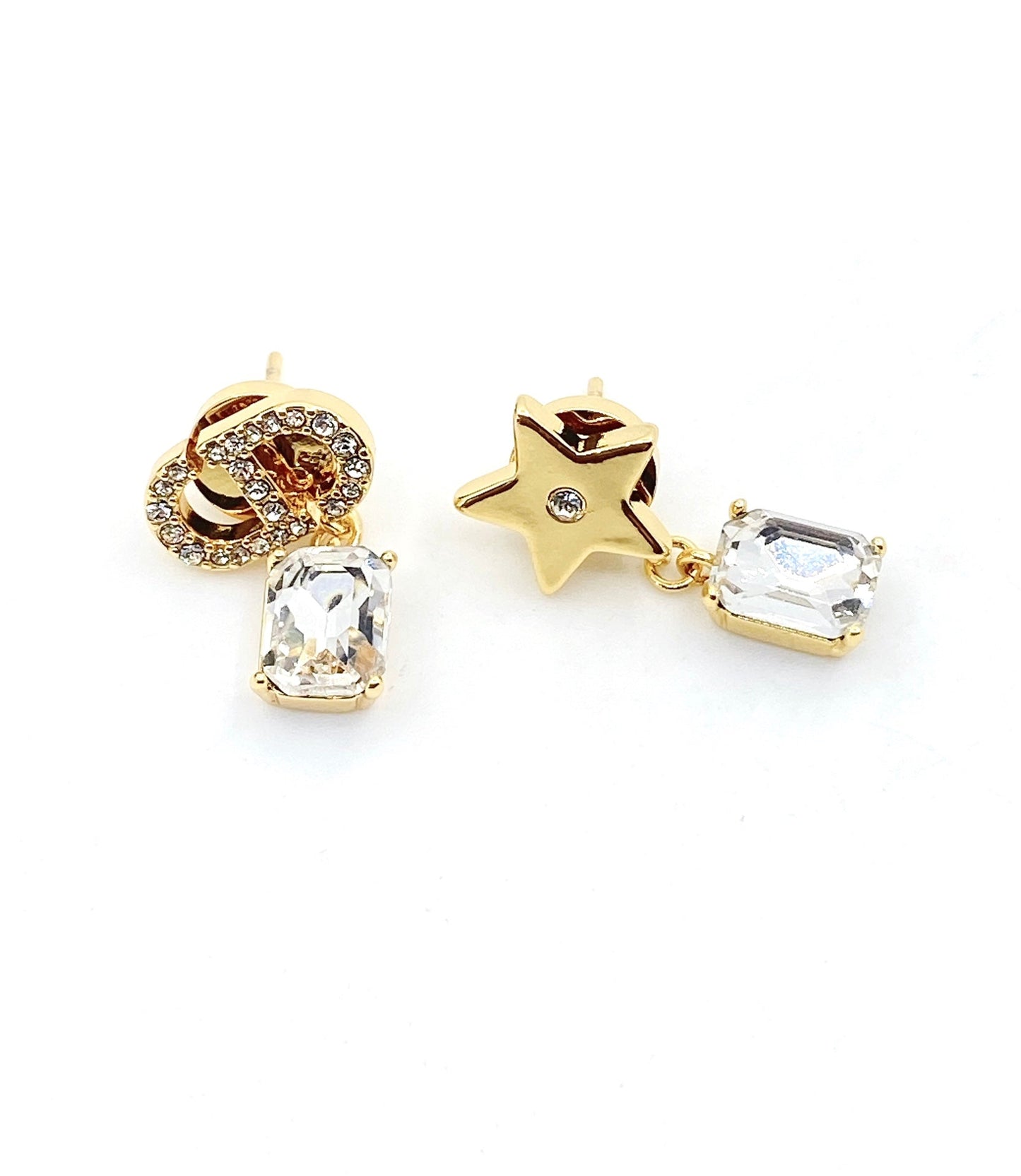 Dior Star Crystals 18K Gold Earrings
