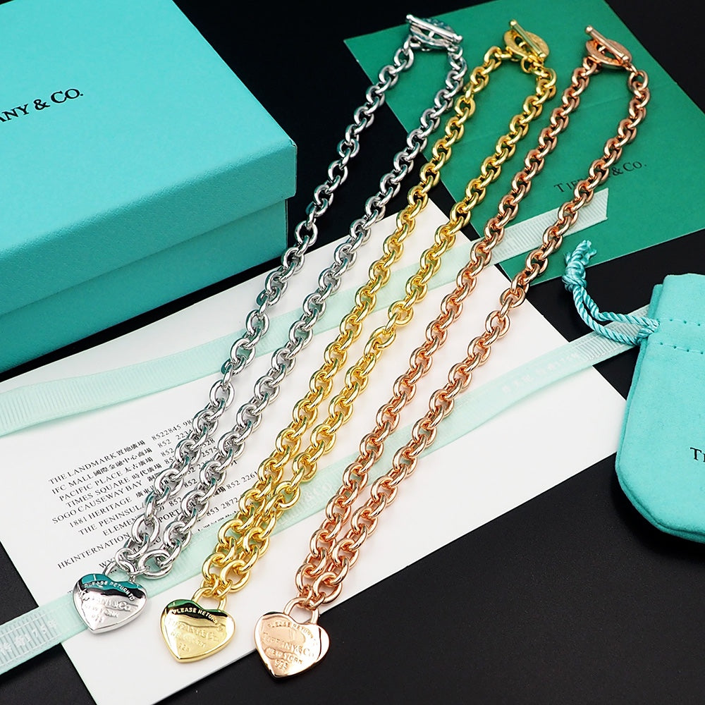 Tiffany Tag Chain 18K Gold Necklace