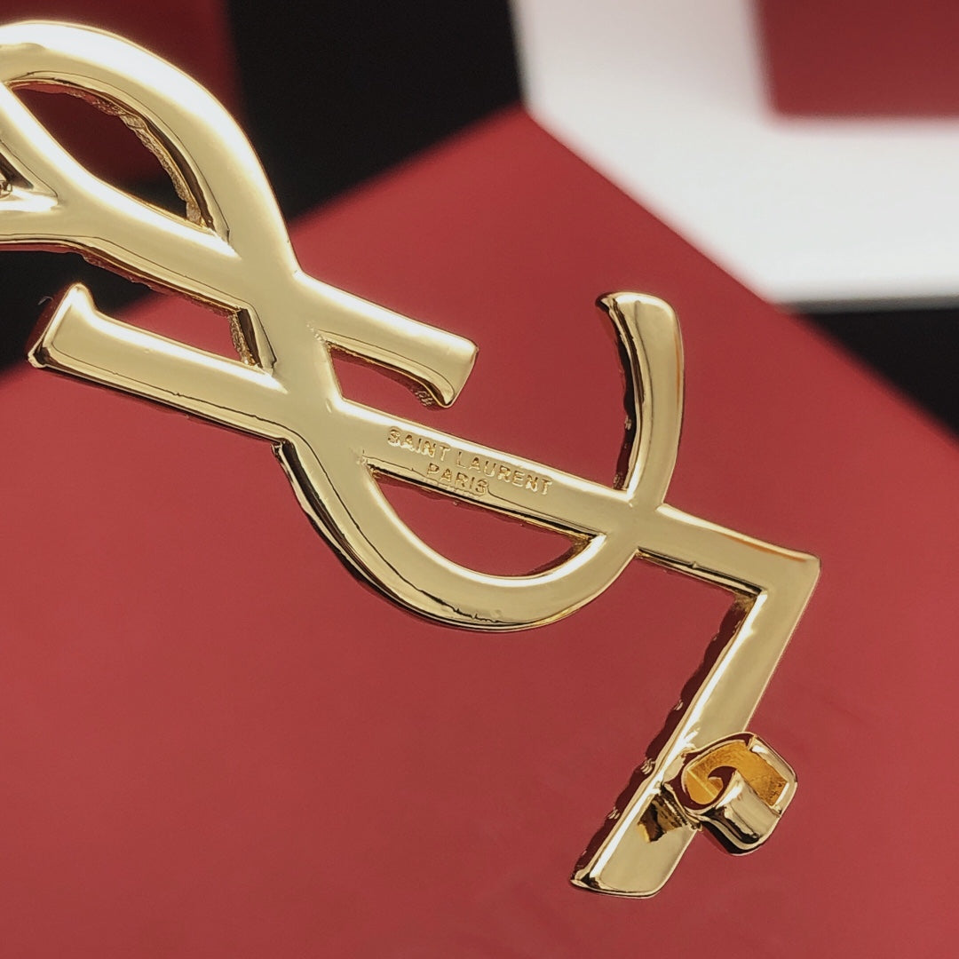 YSL Gold 18K Gold Brooch