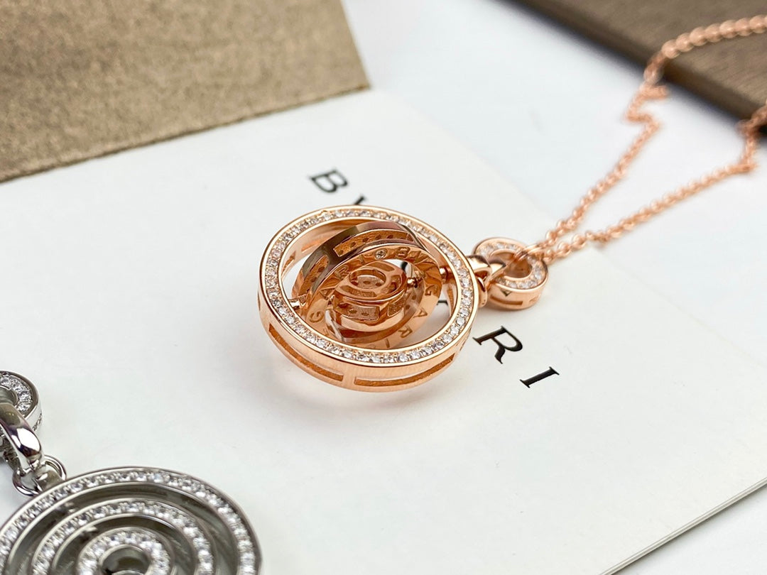 Bvlgari Cerchi Astrale Diamond 18K Gold Necklace