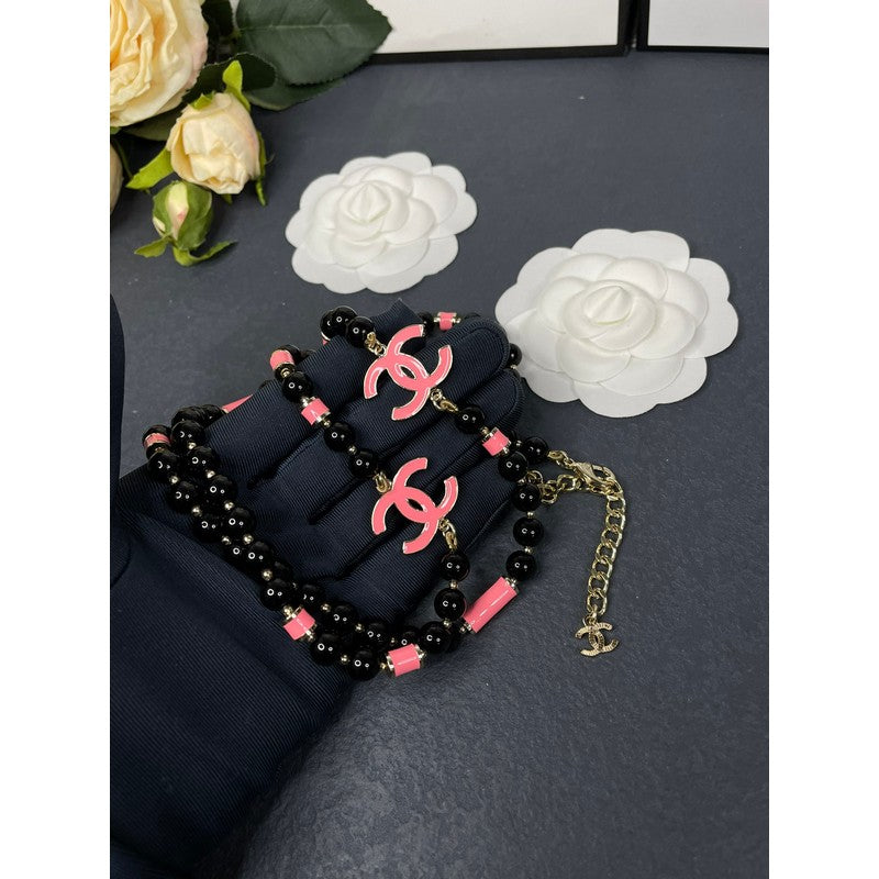 Chanel 24B Black Pearls 18K Gold Necklace