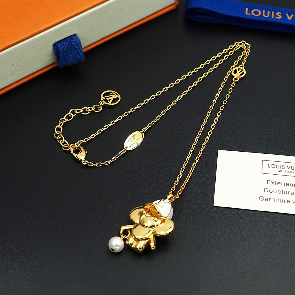 Louis Vuitton Vivienne 18K Gold Necklace