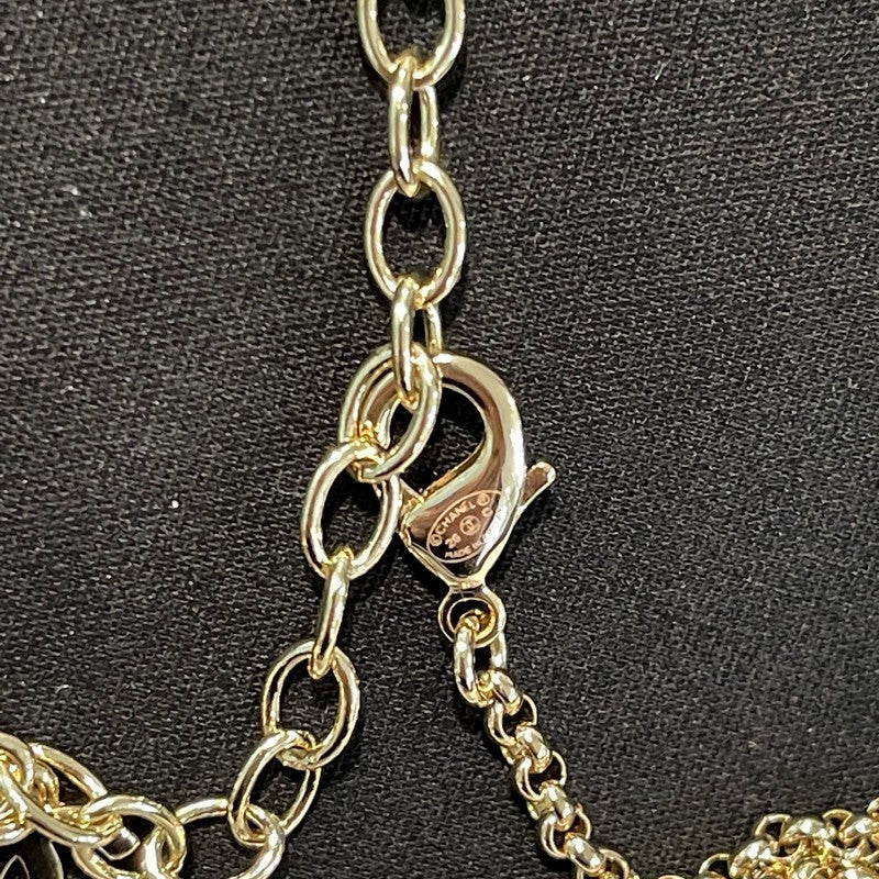 Chanel Color Logo Choker 18K Gold Necklace