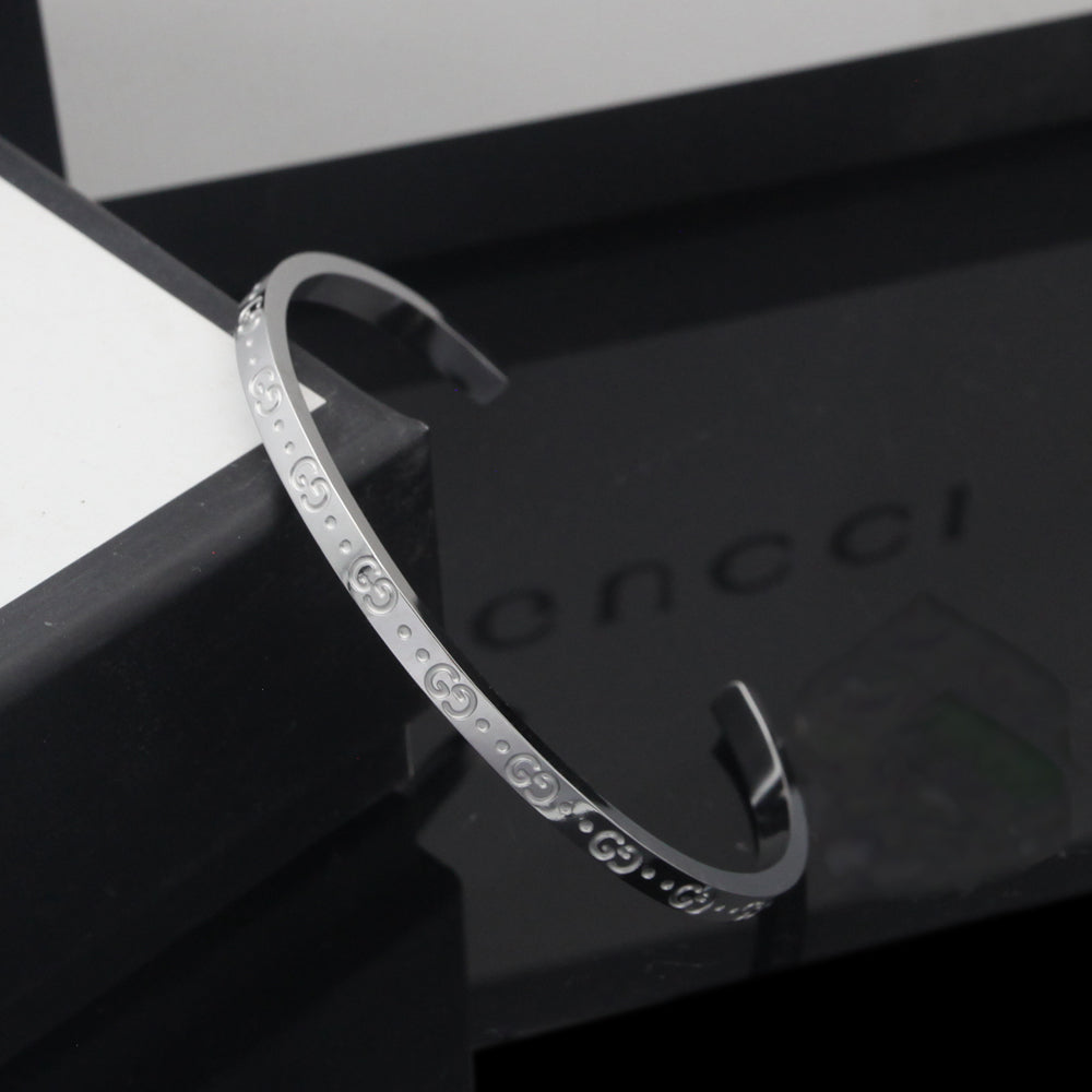 Gucci Double Icon Open Cuff 18K Gold Bracelet