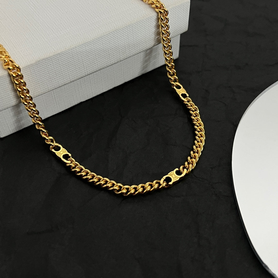 Celine Gourmette Chain 18K Gold Necklace
