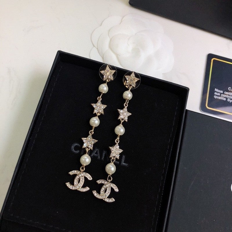 Chanel Long Tassel 18K Gold Earrings