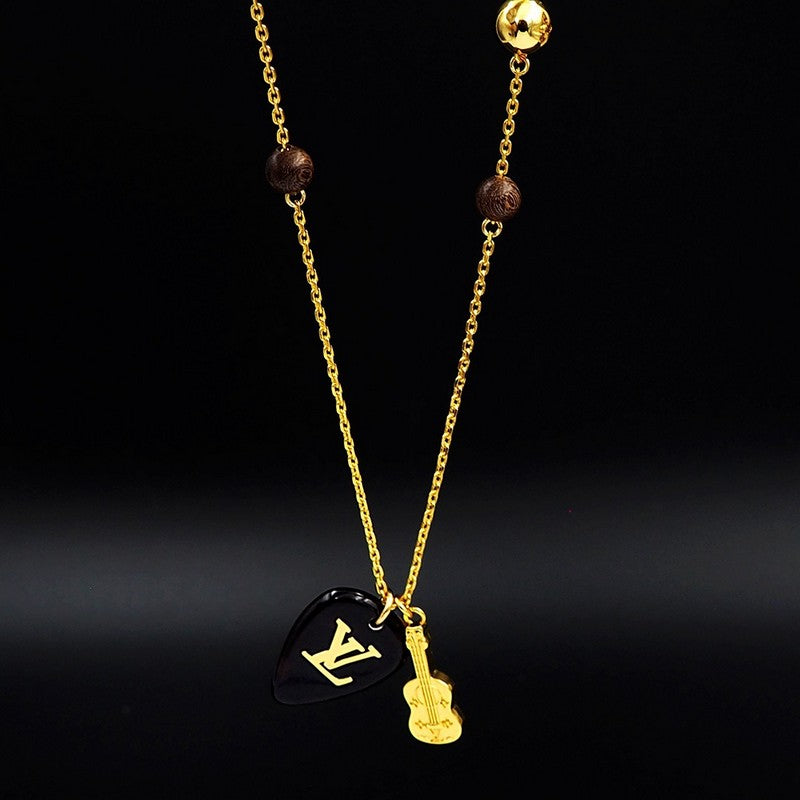 Louis Vuitton Picks Pendant 18K Gold Necklace